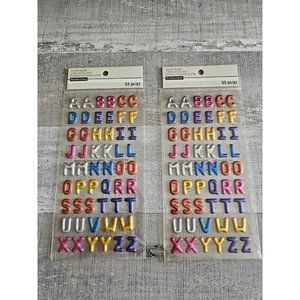 Sticker Lot - Alphabet Scrapbooking Stickers Letters 3D Bubble Colorful  #191